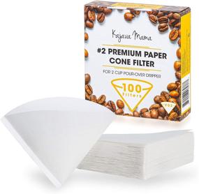 img 4 attached to ☕️ Kajava Mama V02 Premium Paper Cone Filter - 100pc Set: No-Residue Pour Over Filters for 2-Cup Dripper, Superior Flavor