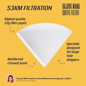 img 1 attached to ☕️ Kajava Mama V02 Premium Paper Cone Filter - 100pc Set: No-Residue Pour Over Filters for 2-Cup Dripper, Superior Flavor