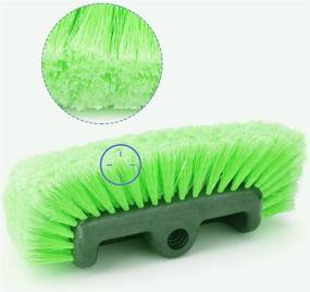 img 3 attached to 🚗 Enhance Car Washing Experience with Forgrace Flow-Thru Heavy Duty Car Wash Brush Head - 12" Tri-Level Dip Auto Wash Brush with Medium Soft Bristle - Ideal for Car Exterior Washing - Vibrant Green Color