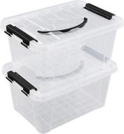 📦 jekiyo plastic storage bin, latching box container with lid, bundle of 2 logo