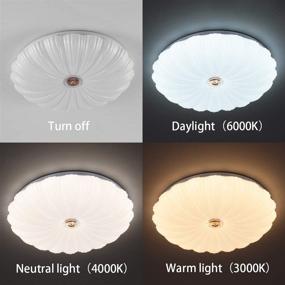 img 2 attached to 🔆 Enhance Your Space with the Dimmable LED Ceiling Light: Remote-controlled 15.7in Round LED Flush Mount Fixture for Living Room, Bedroom, Hotel - 33W, 3 Light Color Options (3000K-6000K)