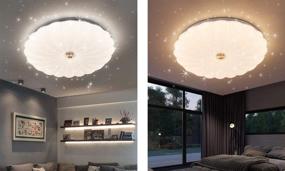 img 1 attached to 🔆 Enhance Your Space with the Dimmable LED Ceiling Light: Remote-controlled 15.7in Round LED Flush Mount Fixture for Living Room, Bedroom, Hotel - 33W, 3 Light Color Options (3000K-6000K)