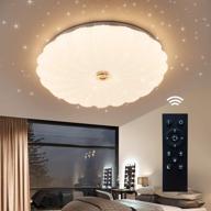 🔆 enhance your space with the dimmable led ceiling light: remote-controlled 15.7in round led flush mount fixture for living room, bedroom, hotel - 33w, 3 light color options (3000k-6000k) логотип