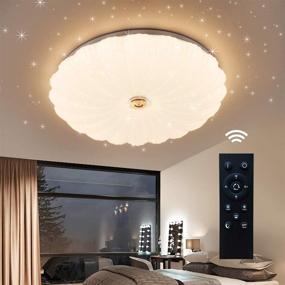 img 4 attached to 🔆 Enhance Your Space with the Dimmable LED Ceiling Light: Remote-controlled 15.7in Round LED Flush Mount Fixture for Living Room, Bedroom, Hotel - 33W, 3 Light Color Options (3000K-6000K)