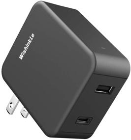 img 4 attached to 🔌 High-Speed Dual Port USB C Charger for iPhone, Samsung, Google Pixel, iPad Pro and More - Wishinkle 36W PD/QC3.0 Wall Charger