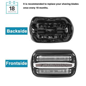 img 4 attached to High-Quality Replacement Shaver Foil & Cutter Set for Braun Series 3 32B 320S-4 330S-4 340S-4 350CC-4
