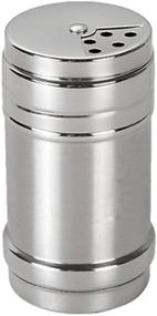 img 4 attached to 🍩 Versatile Stainless Steel Seasoning Shaker with Rotating Cover - Salt, Sugar, Spice, and Pepper Dredge