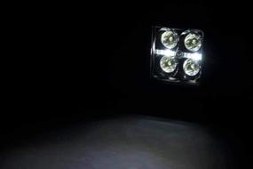 img 2 attached to Фары Rough Country 2 дюйма квадратные CREE Cube LED Black Series DRL со светом для передней дневной подсветки (пара) - Модель 70903BLKDRL