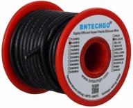 🔌 high-quality bntechgo 14 gauge silicone wire spool 25 ft black: flexible, stranded tinned copper wire - ideal for electrical projects логотип