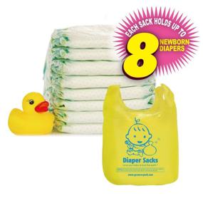 img 1 attached to Легкие ароматизированные пакеты для подгузников EasyTie для детей от Green'N'Pack - крупный размер, 125 штук