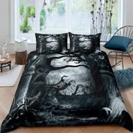 erosebridal king size halloween horror tree bedding set: gothic spooky comforter cover for teens and adults logo