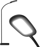 🔦 addlon led floor lamp - black: adjustable gooseneck, 4 brightness levels and 3 color temperatures - ideal for bedroom, sewing craft, living room, and office логотип