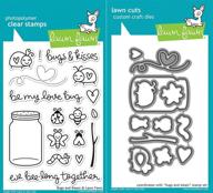 lawn fawn bugs and kisses stamps lf789 bundle with coordinating dies lf790 - complete set for crafts logo