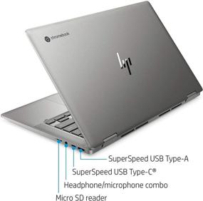 img 1 attached to Ноутбук HP Chromebook с сенсорным экраном, клавиатурой и сканером отпечатков пальцев.