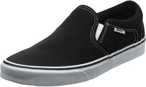 img 4 attached to 🖤 Black Canvas Skate Vans Asher