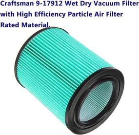 img 2 attached to 🔍 Ximoon Replacement Craftsman Air Filter 17912 – Fits 5, 6, 8, 9, 12, 14, 16, 32 Gallon Vacuums and Larger Models Manufactured Post-1988