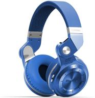 bluedio t2s bluetooth headphones: 57mm driver foldable wireless headset with mic - 40 hours play time (blue) logo