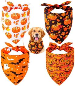 img 4 attached to Whaline Halloween Bandanas Reversible Neckerchief