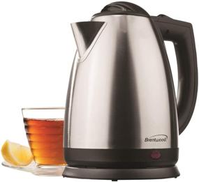 img 3 attached to Efficient and Stylish: Brentwood KT-1800 2L Stainless Steel Cordless Electric Kettle