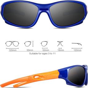 img 3 attached to ATTCL Kids TR90 Polarized 🕶️ Sports Sunglasses For Boys Girls Ages 3-10