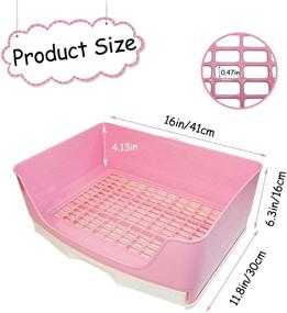 img 2 attached to 🐇 Convenient Tfwadmx Rabbit Litter Box: Spacious Bunny Corner Toilet with Drawer for Guinea Pigs, Chinchillas, Hamsters, Hedgehogs, and more!