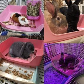 img 3 attached to 🐇 Convenient Tfwadmx Rabbit Litter Box: Spacious Bunny Corner Toilet with Drawer for Guinea Pigs, Chinchillas, Hamsters, Hedgehogs, and more!