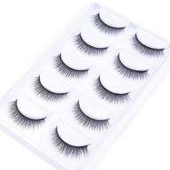 👁️ wenew 5 pairs eyelashes pack: get gorgeous with 3d handmade natural false lashes (w58) logo