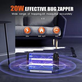 img 3 attached to 🦟 YUNLIGHTS Bug Zapper Outdoor Electric: 20W High Power Mosquito Killer - Effective UV Light Mosquito Zapper for Indoor Patio, Home, Garden & Backyard