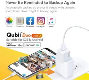 img 3 attached to 📱 Efficient Photo Storage Device for iPhone & Android - Qubii Duo USB-A, Auto Backup, Apple MFi Certified, 128GB White