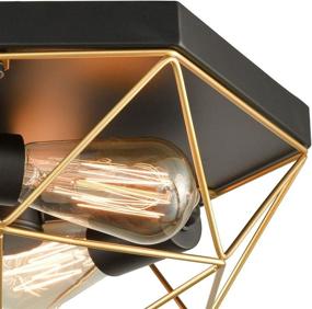 img 2 attached to 🖤✨ Contemporary Black and Gold Brass Flush Mount Ceiling Lights: Ultimate Ceiling Lighting Solution