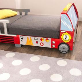 img 2 attached to Кровати для малышей KidKraft Fire Truck: Красная, 59,2 х 28,8 х 21 - Отличная кровать для смелых маленьких пожарных