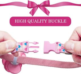 img 2 attached to 🐶 Small Dog Collars - Adorable Puppy Collar for Girls - Set of 2 Pink Adjustable Doggy Collars with Detachable Rose & Love Design, Suitable for Small to Medium Dogs for Festive and Daily Wear