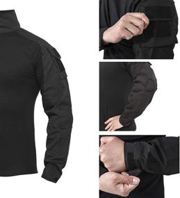 img 2 attached to XKTTAC Tactical Combat Airsoft Military Shirt Black L Outdoor Recreation