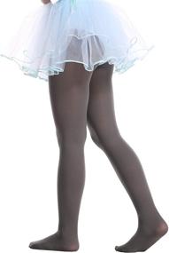 img 1 attached to Tights Opaque Footed Microfiber Comfortable Girls' Clothing and Socks & Tights