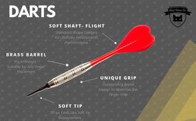 img 1 attached to 🎯 SHOT TAKER CO. EST. 2017 Soft Tip Darts Set - 12 pc Bar Darts - Perfect Fun Darts for 4 Players on Electronic and Plastic Dartboard (16g Silver)