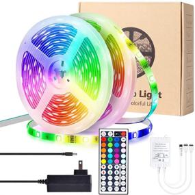 img 4 attached to 🌈 YORMICK LED Strip Lights - 32.8ft/10M 300 LEDs, RGB Color Changing, Waterproof, with Remote Control - Perfect for TV, Bar, Bedroom, Kitchen, Party