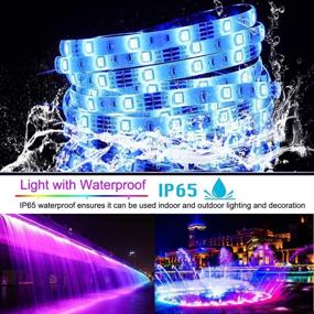 img 2 attached to 🌈 YORMICK LED Strip Lights - 32.8ft/10M 300 LEDs, RGB Color Changing, Waterproof, with Remote Control - Perfect for TV, Bar, Bedroom, Kitchen, Party