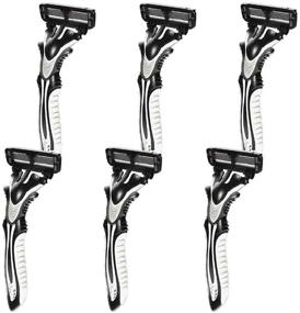 img 4 attached to 💈 Dorco Pace 6 Six-Blade Disposable Men's Razor 2pack (6-Count): Unbeatable Shaving Precision and Long-lasting Value!