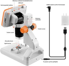 img 2 attached to STPCTOU LCD Digital Microscope: 5 inch FHD Screen, 200X Magnification Zoom Camera, 1920x1080 Video Recorder for Kids and Adults - USB Coin Microscopes with Base Light & Sample Slides