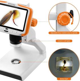 img 3 attached to STPCTOU LCD Digital Microscope: 5 inch FHD Screen, 200X Magnification Zoom Camera, 1920x1080 Video Recorder for Kids and Adults - USB Coin Microscopes with Base Light & Sample Slides