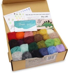 img 1 attached to 🧶 Woolbuddy Needle Felting Wool Roving: High-Quality Felting Wool with Color Mixing Instruction - Perfect for Arts & Crafts and Beginner-Friendly Projects (ECO Wool Kit)