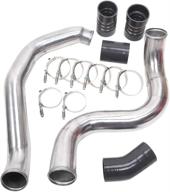 🔧 upgrade your ford 6.0l with turbo intercooler kit pipe boot - 03-07 tube powerstroke for ford f250 f350 f450 f550 (silver&amp;black) logo
