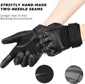 img 2 attached to 🧤 Tactical Gloves with Touch Screen Functionality for Shooting, Biking, Motorbiking, Hiking, and Airsoft - Military Gear