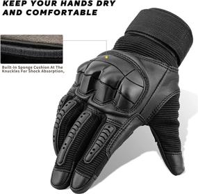 img 1 attached to 🧤 Tactical Gloves with Touch Screen Functionality for Shooting, Biking, Motorbiking, Hiking, and Airsoft - Military Gear