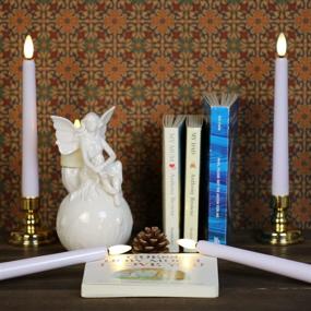 img 2 attached to 🕯️ OWLBAY 9 Pack 3D Wick Flameless Window Candles with Remote and Timer - Battery Operated Flickering LED Taper Candles with Holders and Suction Cups - Perfect for Tabletop, Wedding, Party Decor