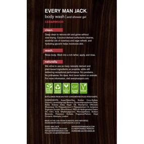 img 4 attached to 🚿 Гель для тела для мужчин Every Man Jack - Кедровая древесина, упаковка из 33 унций (2 шт.) - включены 2 флакона | Изготовлено из натуральных ингредиентов, не содержит парабенов, фталатов, красителей, сертифицировано как cruelty-free.