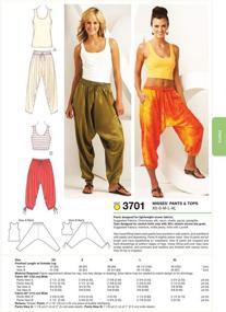 img 2 attached to K3701 Sewing Pattern for Pants and Tops by Kwik Sew - Sizes XS, S, M, L, XL