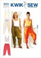 k3701 sewing pattern for pants and tops by kwik sew - sizes xs, s, m, l, xl logo