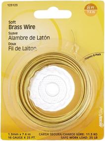 img 2 attached to 🔗 Hillman Fasteners 123123 Soft Brass Wire - 16 Gauge (1.6MM) - 25 Feet
