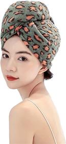 img 2 attached to Leopard Microfiber Absorbent Turban D Light